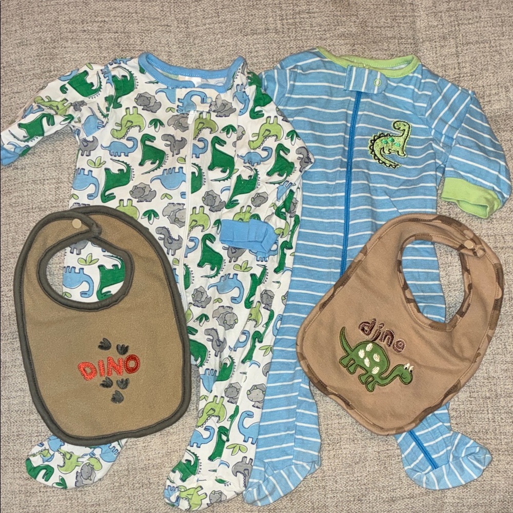 Gerber Dino Footies 4pc Set